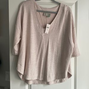 Anthropologie Saturday Sunday Ivory Brushed Fleece Top BNWT!
